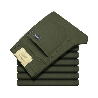 Imagem de Calças Jeans Slim Masculinas plus Size Em 3 Cores, Largas E Retas, De 