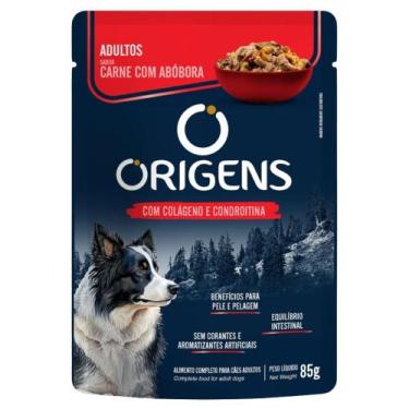 Imagem de Sachê Origens Premium Especial para Cães Adultos Sabor Carne Com Abóbo