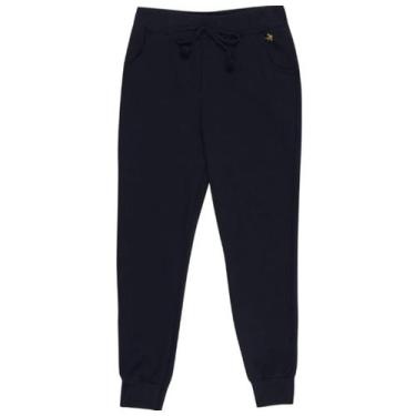 Imagem de Calça Infantil Menina de Moletom Peluciado Preto - Cativa Kids, 9003 p