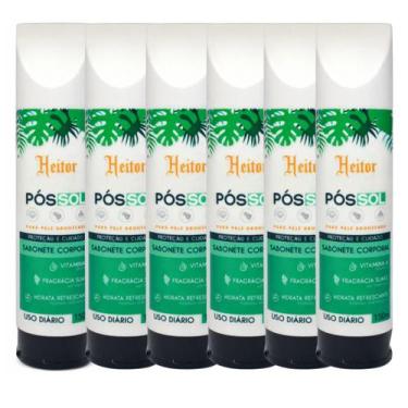 Imagem de 6 Sabonete Heitor Pós-Sol Atacado Revenda Vitamina A 150ml