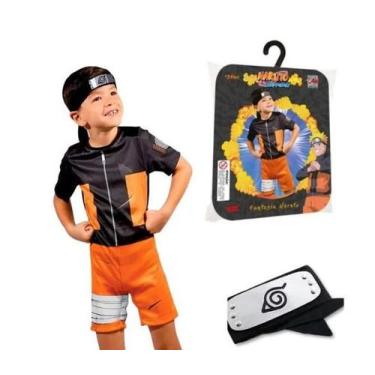 Imagem de Fantasia Infantil Anime Mangá Naruto Shippuden Com Faixa Original Meni