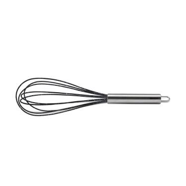 Imagem de Fouet Batedor Manual Duo para Misturar e Bater Aço Inox com Silicone Resistente Até 200 graus C 30cm Preto Brinox