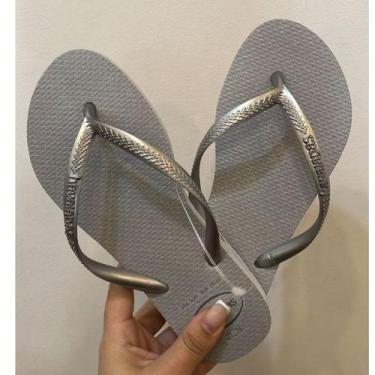 Imagem de Chinelo Clean Gloss - Havaianas, Cinza gelo, 37/38
