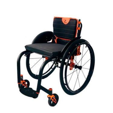 Imagem de Cadeira de rodas Sigma Smart, L 40 x P 45 x A 35cm, Preto x laranja