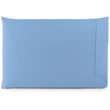 Imagem de Fronha Avulsa Ponto Palito 100% Algodão 180 fios - IbiBordados ,  Azul