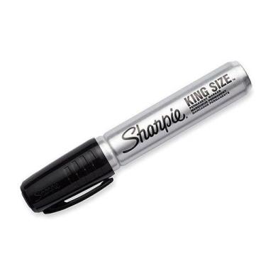 Imagem de Caneta Marcador Permanente Ponta Chanfrada King Size Preta - Sharpie
