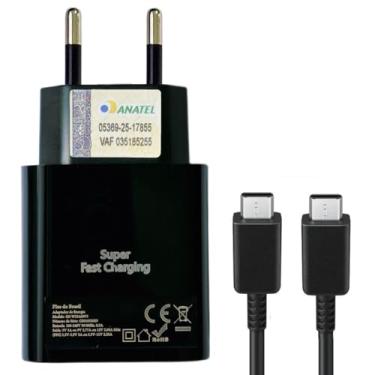 Imagem de Plus Do Brasil Carregador Super Rápido 25w Para Samsung Galaxy S25 S24 S23 S21 S20 Fe Plus Ultra Tablet Super Fast Turbo Cabo Usb C Power Delivery Pd 3.0 Anatel