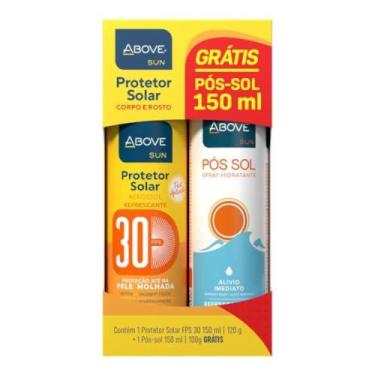 Imagem de Kit protetor solar above sun 150ml fps30 + spray hidratante pós-sol 15