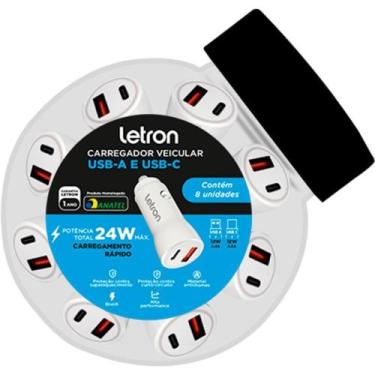 Imagem de Carregador Veicular 2 Entradas USB-A/C 12W BIV BR POTE-08 - Leonora