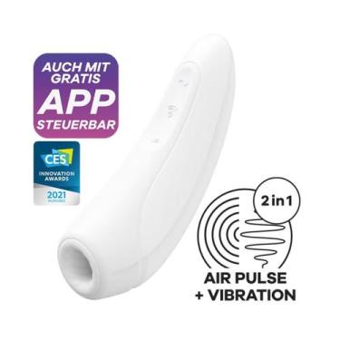 Imagem de Satisfyer Curvy 1+Branco pode ser controlado via APP
