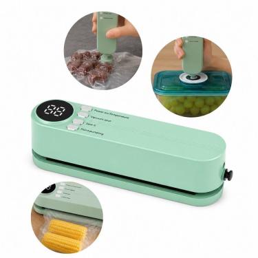 Imagem de Seladora a Vácuo Portátil USB com Visor Digital e Vedação Rápida para Alimentos Cozinha e Restaurante Yeet