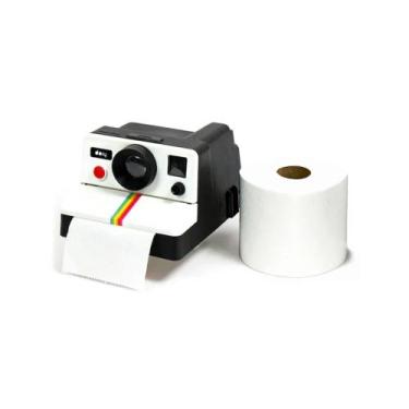 Imagem de Porta Papel Higiênico Câmera Polaroid Retrô Criativo Presente Pronta E