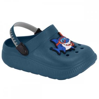 Imagem de Sandalia Molekinho 2653101 Babucha Menino Infantil, Azul, 19/20