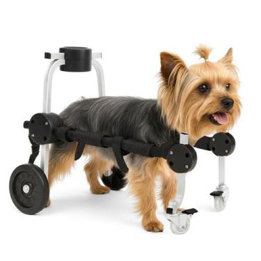 Imagem de Cadeira 4 Rodas Tamanho PP Cachorro/Gato Regulável Deficiente - Genéri