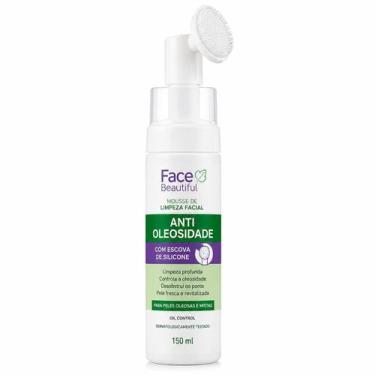 Imagem de Mousse de Limpeza Facial Anti Oleosidade Face Beautiful com Escova de 