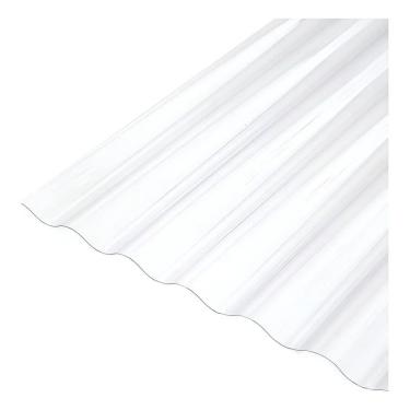Imagem de Telha de Policarbonato Onda Baixa Iluminacao com Filtro UV Leve e Resistente Cristal Transparente  106cm