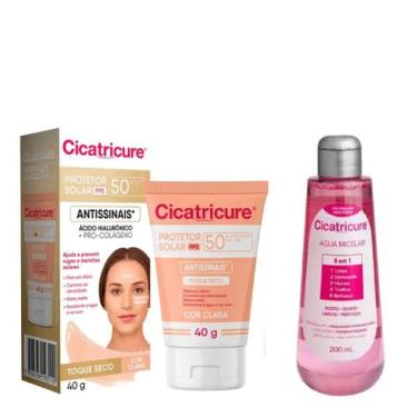 Imagem de Kit Cicatricure Água Micelar Protetor Solar Rosto Facial