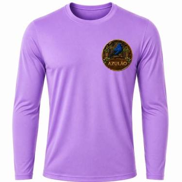 Imagem de Camisa Uv +50 Pássaro Azulão - Proteção Solar cor:LilásTamanho:GG - Ge