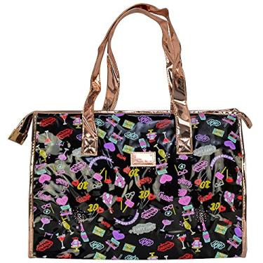 Imagem de Bolsa Feminina Sacola Praia Transparente Party Preto CBRN17270