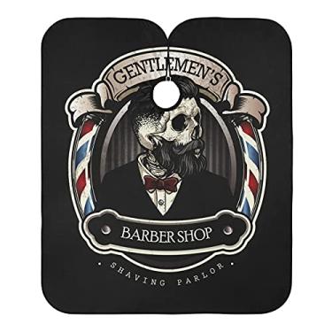 Imagem de Capa para corte de cabelo personalizada Barbershop Capa profissional para barbeiro capa corte de cabelo avental à prova d'água, personalizada com seu texto