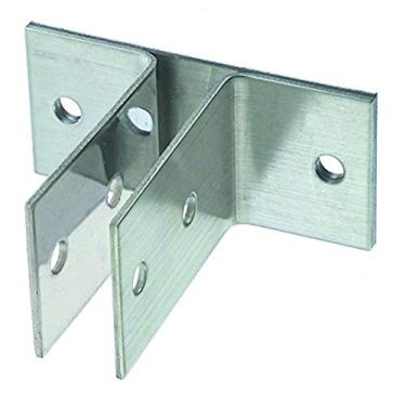 Imagem de Harris Hardware Suporte de mictório de aço inoxidável 11289 com duas orelhas, 2,5 cm de espessura, suporte de 8,9 cm de altura de 8,9 cm de comprimento da base de 2,8 cm de largura de base de 2,8 cm