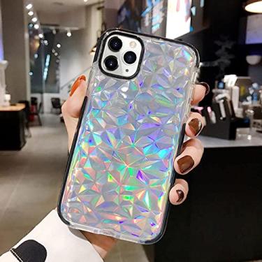 Imagem de Diamond laser Clear Phone cases For iphone 12 11 Pro max 11 7 8 X XS Max XR Soft silicone jelly cover,colorful black,for iphone 12
