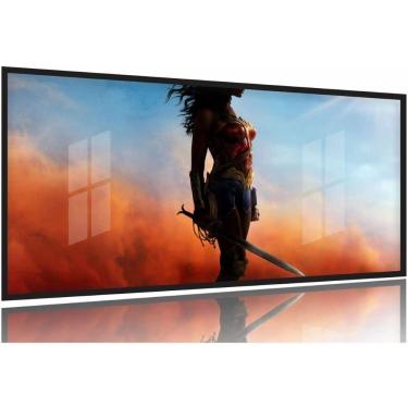 Imagem de Quadro Decorativo Mulher Maravilha 130x60 Moldura Preta 2x2