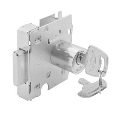 Imagem de Fechadura Arouca Vidro 2189 Fc Lingueta Reta Cilindro Redondo - Cromada - 43189