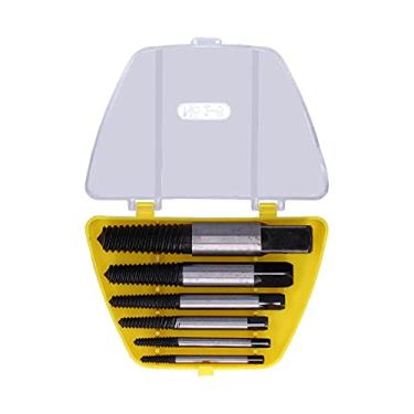 Imagem de Extrator de parafuso, extrator de parafuso danificado, 6 peças de brocas de rosca para parafusos de ferro para parafusos de madeira para parafusos quebrados para parafusos de aço