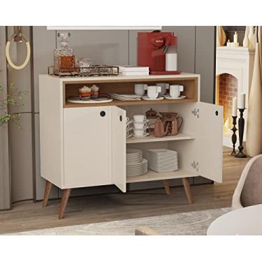 Imagem de Buffet Paris 3 Portas Pés Palito Off/Freijó - JM Casa dos Moveis