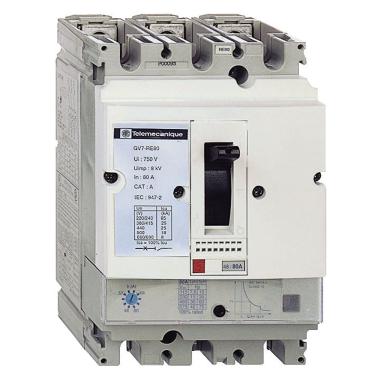 Imagem de Disjuntor Tripolar  GV7-RE100 60-100A 85KA 220V 0566.84 - Telemecanique