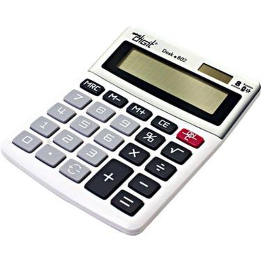 Imagem de Calculadora de mesa (bat solar 8 digitos) cinza 802 Spiral Digit cx 1 un