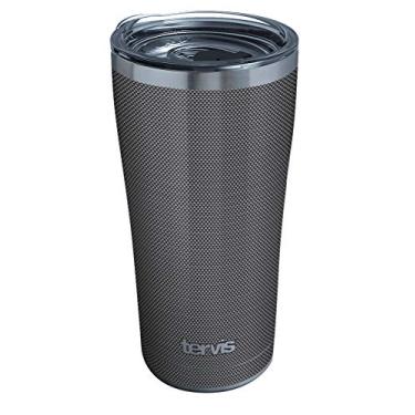 Imagem de Tervis Copo de viagem isolado de parede tripla com padrão de fibra de carbono mantém as bebidas frias e quentes, 590 ml Legacy, aço inoxidável, 1 unidade (pacote com 1)
