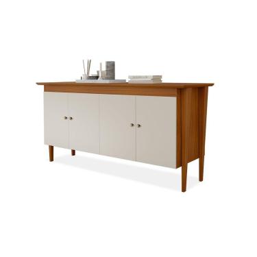 Imagem de Aparador Buffet Moretta 4 Portas  Sala estar / Sala Jantar Carvalho/Off White
