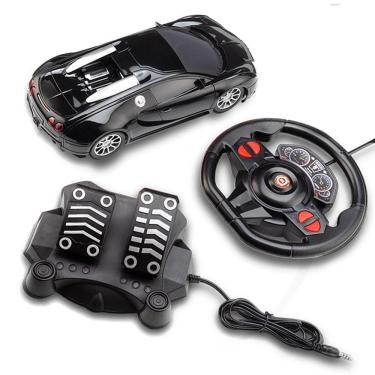Imagem de Carro Racing Control Midnight - Volante e Pedal - Preto - Multikids