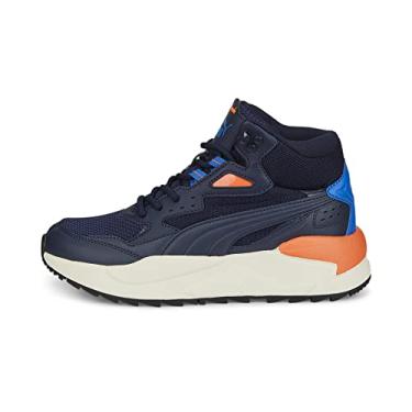Imagem de PUMA Tênis unissex infantil X-Ray Speed Mid Winter, Peacoat-victoria Blue-nasturtium, 5 Big Kid