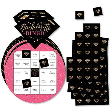 Imagem de Big Dot of Happiness Girls Night Out – Cartas e marcadores de bingo – Jogo de Bingo em forma de despedida de solteira – Conjunto de 18