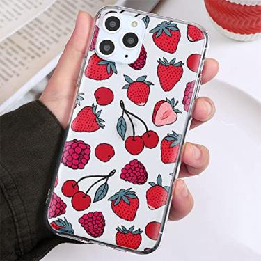 Imagem de Capa de telefone transparente de design bonito de frutas para iphone 14 12 pro x xr xs max mini se 2020 para iphone 7 8 6 6 s 5 5 s se plus tpu capa, caomei, para iphone 5 5s se