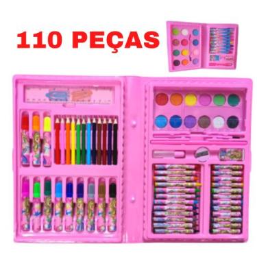 Imagem de Maleta De Pintura Infantil Para Colorir Com Desenhos 98 Peças - Well K