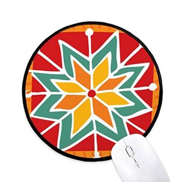 Imagem de DIYthinker Sun Flower Mexico Totems Civilização Antiga Mouse Pad Desktop Office Tapete Redondo para Computador