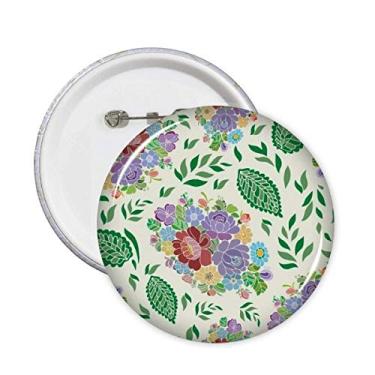 Imagem de Estilo chinês japonês flores padrão pinos crachá botão emblema decoração acessório 5 peças