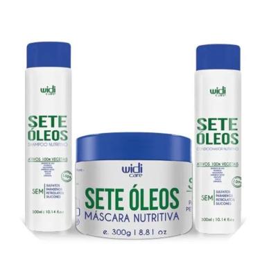 Imagem de Kit Sete Óleos Nutritivos Shampoo 300ml + Condicionador 300ml + Máscara De Tratamento 300gr Widi Care