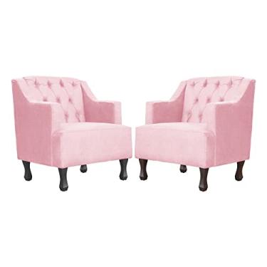 Imagem de Kit 02 poltronas Genesis Luxo Suede Cores - DS Estofados