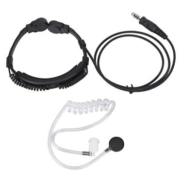 Imagem de Fone de Ouvido Com Microfone de Garganta, Fone de Ouvido Acústico Ergonômico Profissional Resistente, Tubo de Ar, Resistente a Ruído, Retrátil para Walkie Talkies