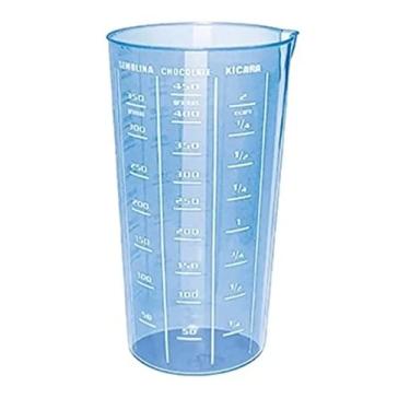 Imagem de Copo Graduado Dosador 500ml Mede Gramas Ml E Xicara (Azul)