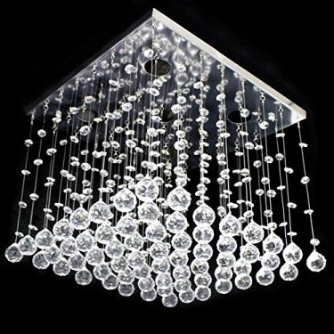 Imagem de Lustre De Cristal Original Plafon Quadrado Cubo 38X38X38Cm - Jp/Cubomiyagi/38