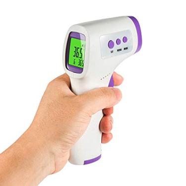 Imagem de Roloiki Termômetro digital de corpo infravermelho Alta precisão Orelha sem contato Medição de temperatura na testa com tela de LED para crianças e adultos
