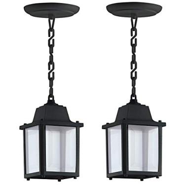 Imagem de 2 Un Luminaria Pendente Externo Vintage Colonial Preto Alz14