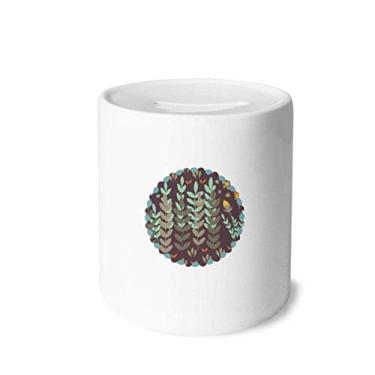 Imagem de DIYthinker Caixa de moedas de cerâmica verde marrom com tinta para plantas
