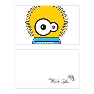 Imagem de Cartão de agradecimento alienígena e amarelo monstro universo cartão de aniversário aniversário saudação casamento agradecimento